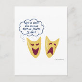 Drama Queen Postkarte (Vorderseite)