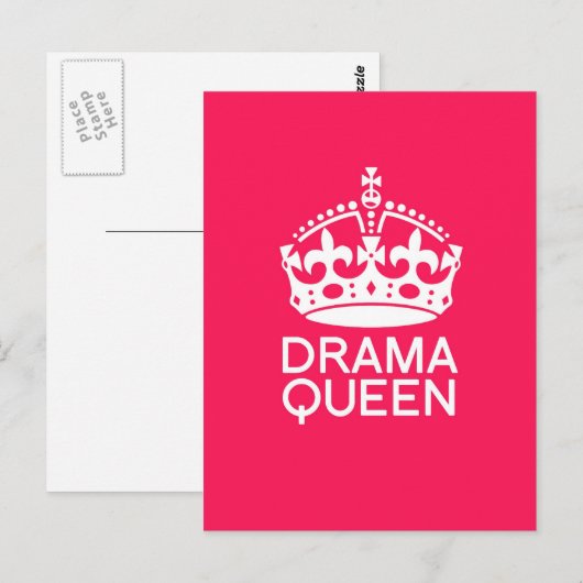 Drama Queen Postkarte (Vorne/Hinten)