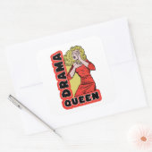 Drama Queen, weil alles mich zu sehr begeistert Quadratischer Aufkleber (Umschlag)