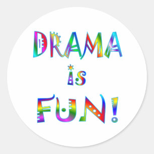 Drama Runder Aufkleber