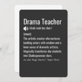 Drama Teacher Feiertagskarte (Vorne/Hinten)
