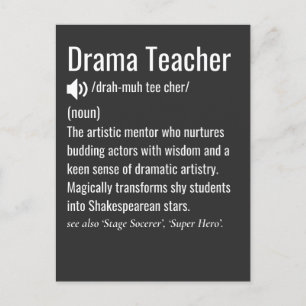 Drama Teacher Postkarte