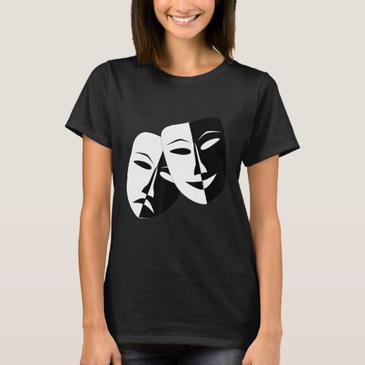 Drama Theater Masks Comedy and Tragedy T-Shirt (Vorderseite)