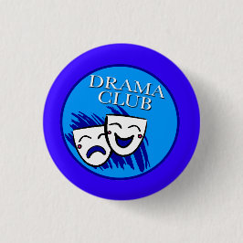 Drama-Verein-Abzeichen im blauen Knopf Button