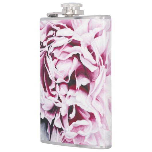 "Drama-" Vinyl eingewickelte Flasche Flachmann (Links)