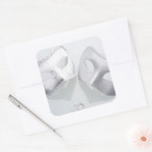 Drama Wedding Rings Quadratischer Aufkleber (Umschlag)