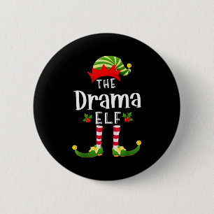 Drama Weihnachtself passendes Weihnachts-Pyjama-We Button