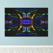 Dramakomplex Schwarze Moderne Kunst 12 Leinwanddruck (Insitu (Holzboden))