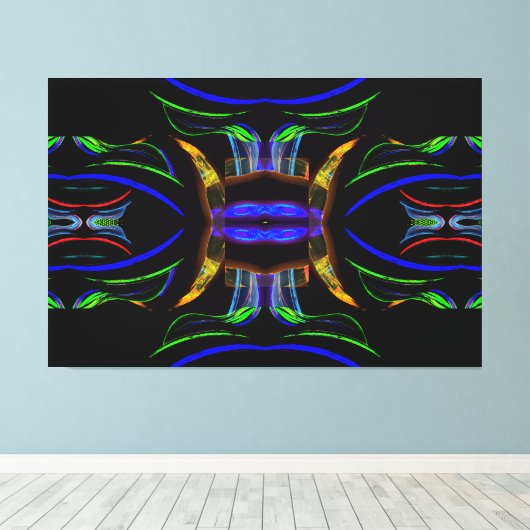 Dramakomplex Schwarze Moderne Kunst 12 Leinwanddruck (Insitu (Holzboden))