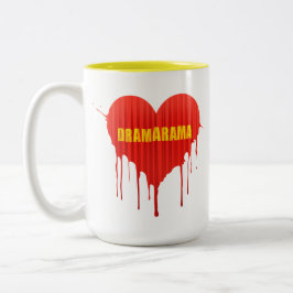 Dramakönigin Dramarama blutendes Herz Zweifarbige Tasse