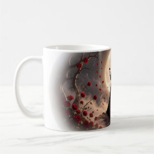 Dramakönigin rote Rosenmond Wein Toast Tasse