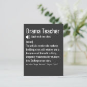 Dramalehrer postkarte (Stehend Vorderseite)