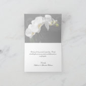 Dramatic Black and White Orchid Thank You Cards Dankeskarte (Innenseite)