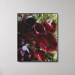 Dramatic Burgundy Floral Canvas Leinwanddruck