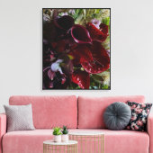 Dramatic Burgundy Floral Canvas Leinwanddruck (Insitu (Wohnzimmer))