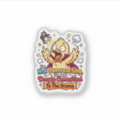 Dramatic Duck Funny Sarcastic Sticker (Vorderseite)