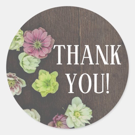 DRAMATIC Garden Hellebore Gustensticker Runder Aufkleber (Vorderseite)