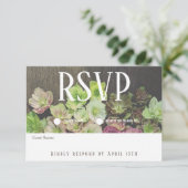 DRAMATIC Garden Hellebore Wood RSVP Karte (Stehend Vorderseite)