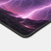 Dramatic Lightning Storm Desert Horizon Desk Mat Schreibtischunterlage (Ecke)