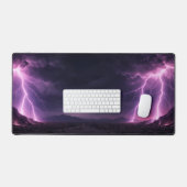 Dramatic Lightning Storm Desert Horizon Desk Mat Schreibtischunterlage (Tastatur & Maus)