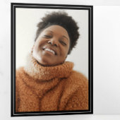 Dramatic Magazine Style Graduation Party Dreifach Gefaltete Einladung (Innen Erste Seite)