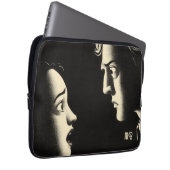 Dramatic Noir Confrontation Vintage Illustration Laptopschutzhülle (Vorne Rechts)