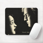 Dramatic Noir Confrontation Vintage Illustration Mousepad (Mit Mouse)