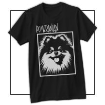 Dramatic Pop Art Pomeranian White On Black