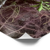 Dramatic Purple Floral Elegance Art Poster (Ecke)