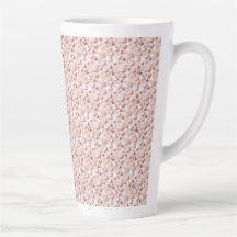 Dramatic Rose Gold Hearts Large Latte Mug