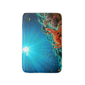 Dramatic Underwater Sunburst Art Badematte (Vorderseite Vertikal)