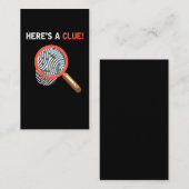 Dramatikatalog zur Untersuchung von sonniger Krimi Visitenkarte (Vorne/Hinten)