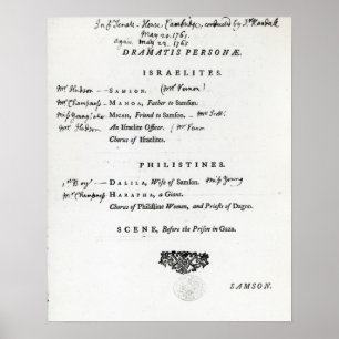 Dramatis Personae für Samson Poster