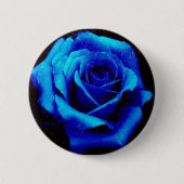 Dramatisch Blaue Rose Button (Vorderseite)