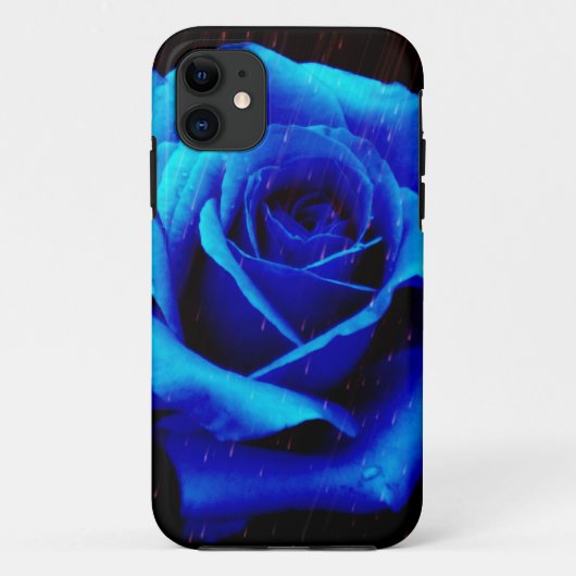 Dramatisch Blaue Rose Case-Mate iPhone Hülle (Rückseite)