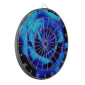 Dramatisch Blaue Rose Dartscheibe (Vorderseite Links)