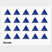 Dramatisch Blaue Rose Dreieckiger Aufkleber (Blatt)