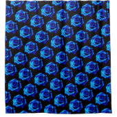 Dramatisch blaue Rose Duschvorhang (Vorderseite)