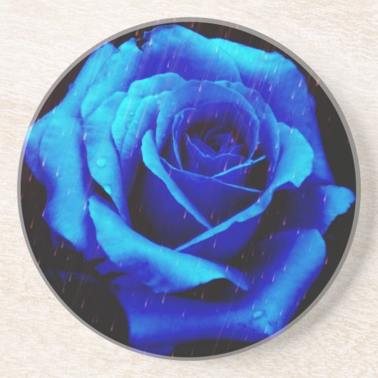 Dramatisch Blaue Rose Getränkeuntersetzer (Vorne)