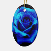 Dramatisch Blaue Rose Keramik Ornament (Links)