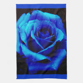 Dramatisch Blaue Rose Küchentuch
