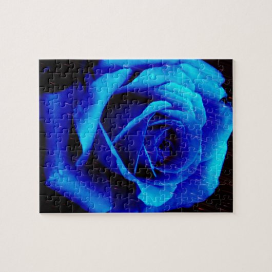 Dramatisch Blaue Rose Puzzle (Horizontal)