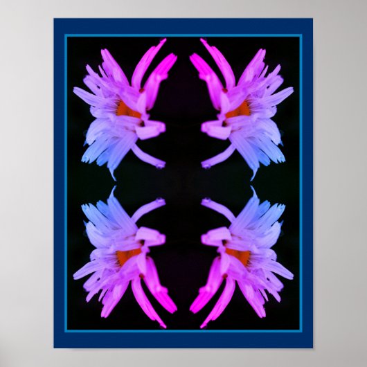 Dramatisch Daisy Blume Abstrakt Tinted Poster (Vorne)