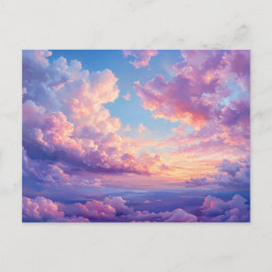 Dramatisch farbenfrohe Pastel Wolken Himmel Postkarte