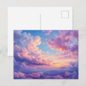 Dramatisch farbenfrohe Pastel Wolken Himmel Postkarte (Vorne/Hinten)