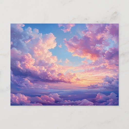 Dramatisch farbenfrohe Pastel Wolken Himmel Postkarte (Vorderseite)