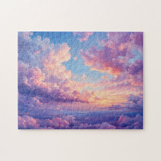 Dramatisch farbenfrohe Pastel Wolken Himmel Puzzle