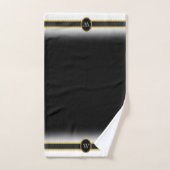 Dramatisch gelbe Sonnenblumen auf Schwarz & Weiß Badhandtuch Set (Handtuch)