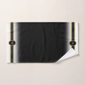 Dramatisch gelbe Sonnenblumen auf Schwarz & Weiß Badhandtuch Set (Handtuch)