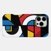 Dramatisch kühne Farben Moderne geometrische Abstr iPhone Hülle (Rückseite (Horizontal))